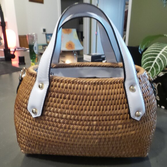 Pulicati Handmade Bag Cane Rattan Basket Cinch-up Handbag - Picture 4 of 7